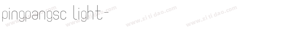 pingpangsc light字体转换